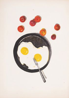 Витинг Николай Иосифович (1910–1991) &laquo;Глазунья&raquo;. 1960-е. Бумага, цветная 