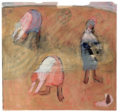Рублёв Георгий Иосифович (1902–1975) Эскиз к работе &laquo;Жницы&raquo;. 1929. Бумага 
