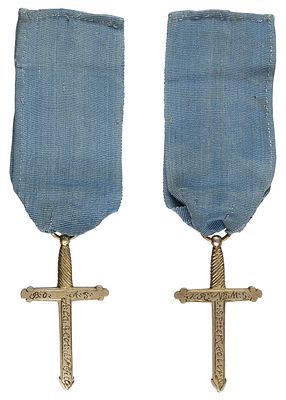 Масонский знак члена петербургской ложи &laquo;Палестины&raquo;. Российская империя, 1810-е. Масо 