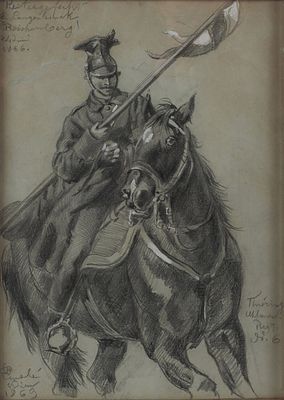 Вильгельм Эмеле (1830-1905). &laquo;Прусский улан во время Битвы при Садове&raquo;. 18. Виль 
