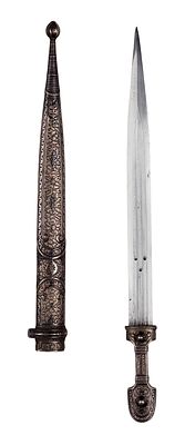 Кинжал Кама произвольного типа с ножнами. Северный Кавказ, вторая половина XIX&nbsp. Кинжал 