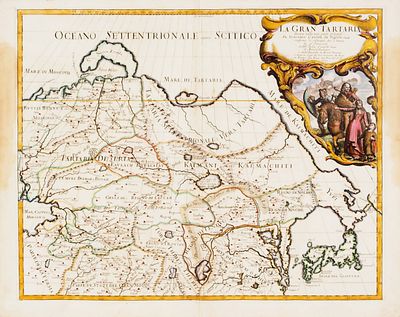 Карта Большой Тартарии / карт. Дж. Росси. [La gran Tartaria. На ит. яз.] 16. 