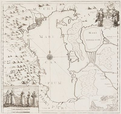 Карта Каспийского моря. [Mare Caspium. На лат. яз.]. Б.м., пер. пол. XVIII&nbsp. Карта 