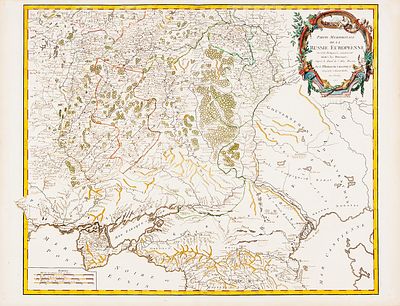 Карта Южной части Европейской России / карт. Р. де Вогонди. [Partie Meridionale 