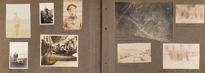 Семь листов из любительского фотоальбома военнослужащего-артиллериста Русской 