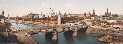[Крупный формат] Фотохром: Москва. Общий вид Кремля. Начало XX&nbsp. Крупный формат 
Фотохром: 