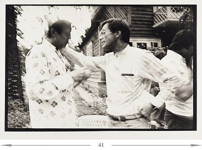 Николай Гнисюк. Фотография &laquo;Поэт Евгений Евтушенко на даче у Кончаловского 