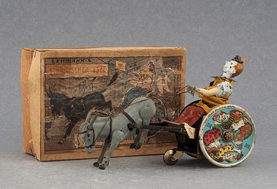 Заводная игрушка &laquo;Упрямый ослик&raquo; фирмы &laquo;Lehmann&raquo;. Германия, 1920-1930-е. 