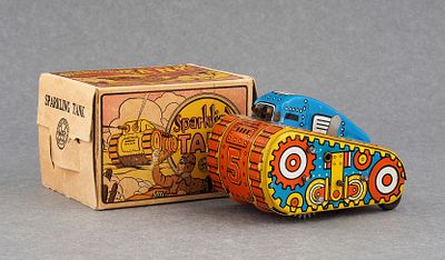 Заводной танк &laquo;Sparkling tank&raquo; фирмы Louis Marx &amp; Co. США, 1940-е. Заводной 