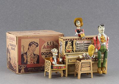 Заводная игрушка &laquo;Lil Abner Band&raquo; фирмы Unique Art, с оригинальной коробкой. 