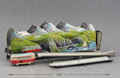 Заводная игрушка &laquo;Горная дорога&raquo; фирмы Technofix US Zone Germany. 