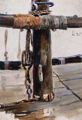 Стожаров Владимир Федорович (1926–1973) &laquo;Корабельные снасти&raquo;. Этюд. 1950. 
