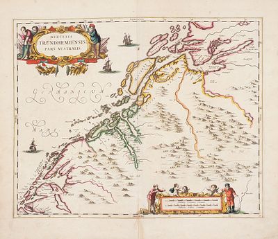 Южная часть Тронхеймской епархии в Норвегии / карт. Ян Янсон. [Dioecesis 