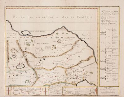 Карта: Великая Тартария или Северная Тартария / карт. Пьер Дюваль. [La Grande 