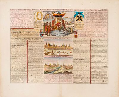 Карта рыцарских орденов его царского величества, его титулы, штат его дворянства, вид его 