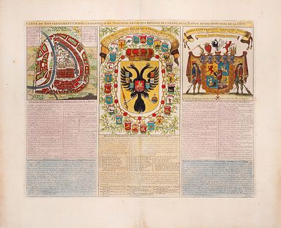 Карта гражданского и церковного управления Московии, ведомость доходов и порядок 