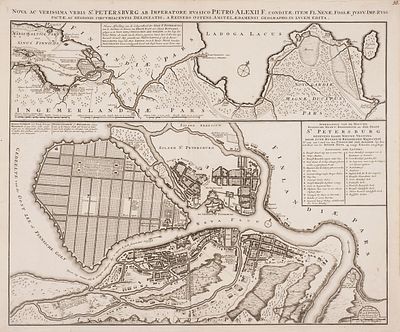 С виселицей князя Гагарина Карта: Новое и точное изображение города Санкт-Петербурга 