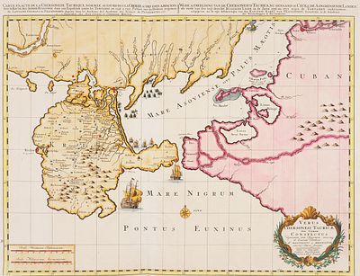 [Русско-турецкая война 1735-1739 годов] Карта: Подлинное описание полуострова Крыма 