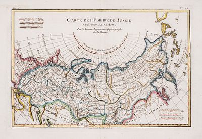 Карта Российской империи в Европе и Азии / карт. Ригобер Бонне. [Carte 