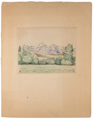 Брылов Георгий Александрович (1898–1945). &laquo;Пейзаж с горами&raquo;. 19. Брылов Георгий 