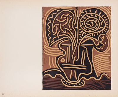 Пабло Пикассо (1881-1973). &laquo;Ваза с цветами&raquo;. Лист из издания 