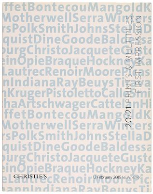 Каталог Christie’s. Оттиски и тиражные работы. Оригинальные отпечатки. Нью-Йорк, 12.02.20. К 