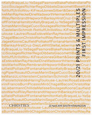 Christie’s. Оттиски и тиражные работы. Первое впечатление. Каталог 22 апреля 