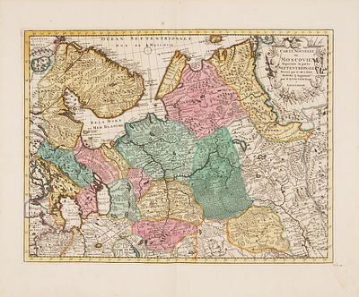 Новейшая карта Московии, представляющая северную ее часть / сост. Г. Делиль 