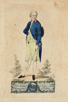 Гравюра: Мундир Наместника Псковского наместничества. 1777. [Кон. XVIII . Гравюра: 