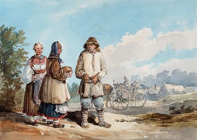 Кольман Карл Иванович (1786–1846) &laquo;Финские костюмы&raquo;. 1820-е — 1830-е. Бумага 