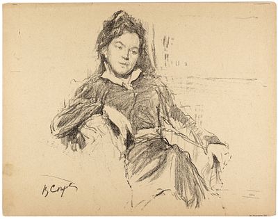 Серов Валентин Александрович (1865-1911) &laquo;Портрет А.П. Остроумовой-Лебедевой&raquo;. 