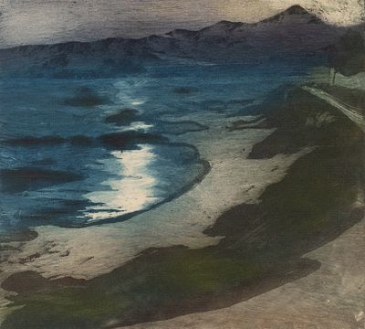 Кругликова Елизавета Сергеевна (1865–1941) &laquo;Лунный свет. Корсика&raquo;. 1903. Бумага 