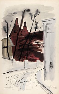 Старицкая Анна Георгиевна (1908–1981) &laquo;Брюссель. Кокельберг&raquo;. 1930-е. Бумага 