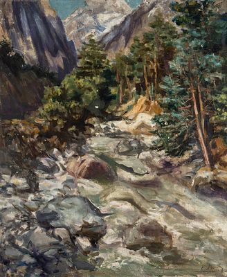 Адливанкин Самуил Яковлевич (Иосифович) (1897–1966) &laquo;Горная река&raquo;. 1940. Холст 