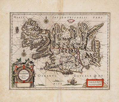 Карта Исландии. [Tabula Islandiae Auctore Georgio Carolo Flandro. На лат. яз.]. 
