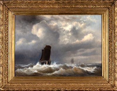 Экгорст Василий Ефимович (1831–1901) &laquo;Парусник в море&raquo;. 1862. Холст, масло 