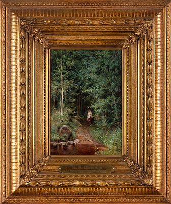 Волков Ефим Ефимович (1844–1920) &laquo;У брода через лесную речку&raquo;. 1880-е — 