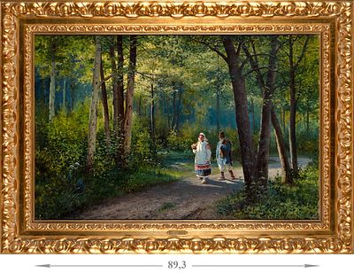 Батурин Виктор Павлович (1863–1938) &laquo;Крестьяне, идущие по лесной дороге&raquo;. 