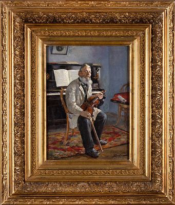 Пчелин Владимир Николаевич (1869–1941) &laquo;Музыкант&raquo;. 1897. Холст, масло, 34&times;24 