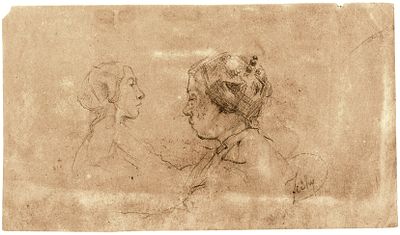 Зичи Михаил Александрович (1827–1906) &laquo;Два женских портрета&raquo;. Конец XIX — 