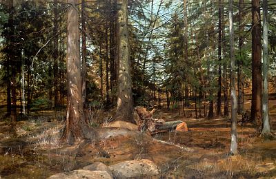 [Собрание А.А. Громыко] Бенуа Альберт Николаевич (1852–1936) &laquo;В лесу&raquo;. Рубеж 