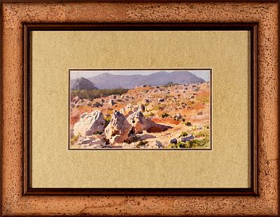 Фельдман Валентин Августович (1864–1928) &laquo;Крымский пейзаж&raquo;. 1900. Бумага 