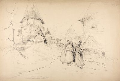 Львов Иван Андреевич (1859–1933) Эскиз к картине &laquo;Хоромный холоп&raquo;. 1902. 