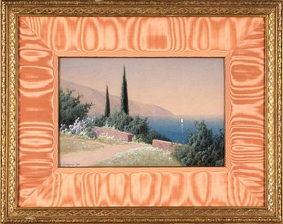 Клименко Филипп Филиппович (1862—после 1917) &laquo;Крымский пейзаж&raquo;. 1910. Бумага 