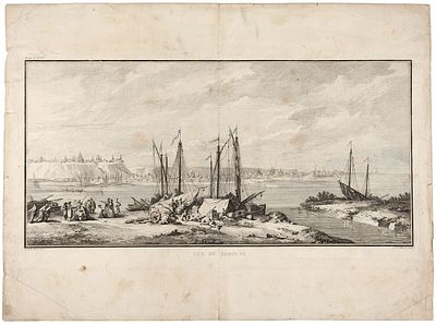 Гравюра: Вид Тобольска / рис. Лепренс, грав. J.B. Tilliard. Париж, 17. Гравюра: Вид 