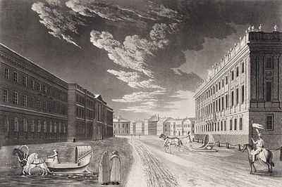 Дамам-Демартре Франсуа (1763-1827) &laquo;Вид Мраморного дворца на Большой Миллионной 