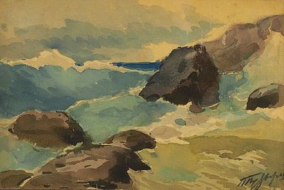 Пузыревский Павел Ильич (1860–1922) &laquo;Алупка. Крым&raquo;. Начало ХХ века. Бумага 