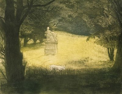 Кругликова Елизавета Сергеевна (1865–1941) &laquo;В саду. Севр&raquo;. 1904. Бумага 