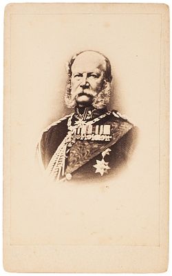 Визитная фотография: Король Пруссии Вильгельм I. [Пруссия, 1870]. 10&times;6 см. Очень хорошая 