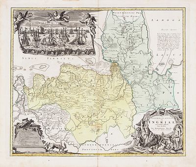 Карта Ингерманландии или Ингрии. [Ingermanlandiae seu Ingriae novissima Tabula luci tradita. 